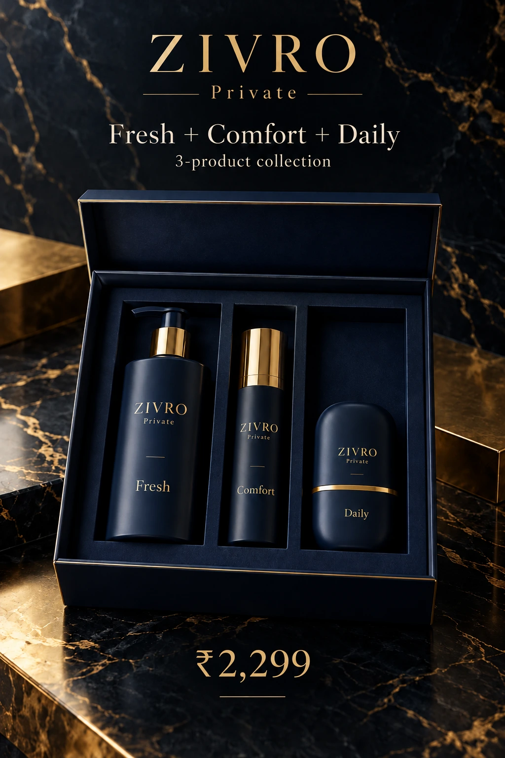 ZIVRO Private packaging concept